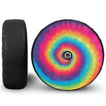 Tie Dye Print Tire Cover With Camera Hole