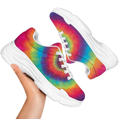 Tie Dye Print White Chunky Shoes