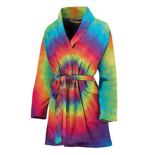 Tie Dye Print Women's Bathrobe