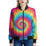 Tie Dye Print Women's Bomber Jacket