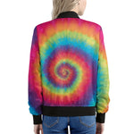 Tie Dye Print Women's Bomber Jacket