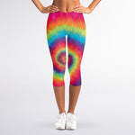 Tie Dye Print Women's Capri Leggings