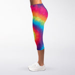 Tie Dye Print Women's Capri Leggings