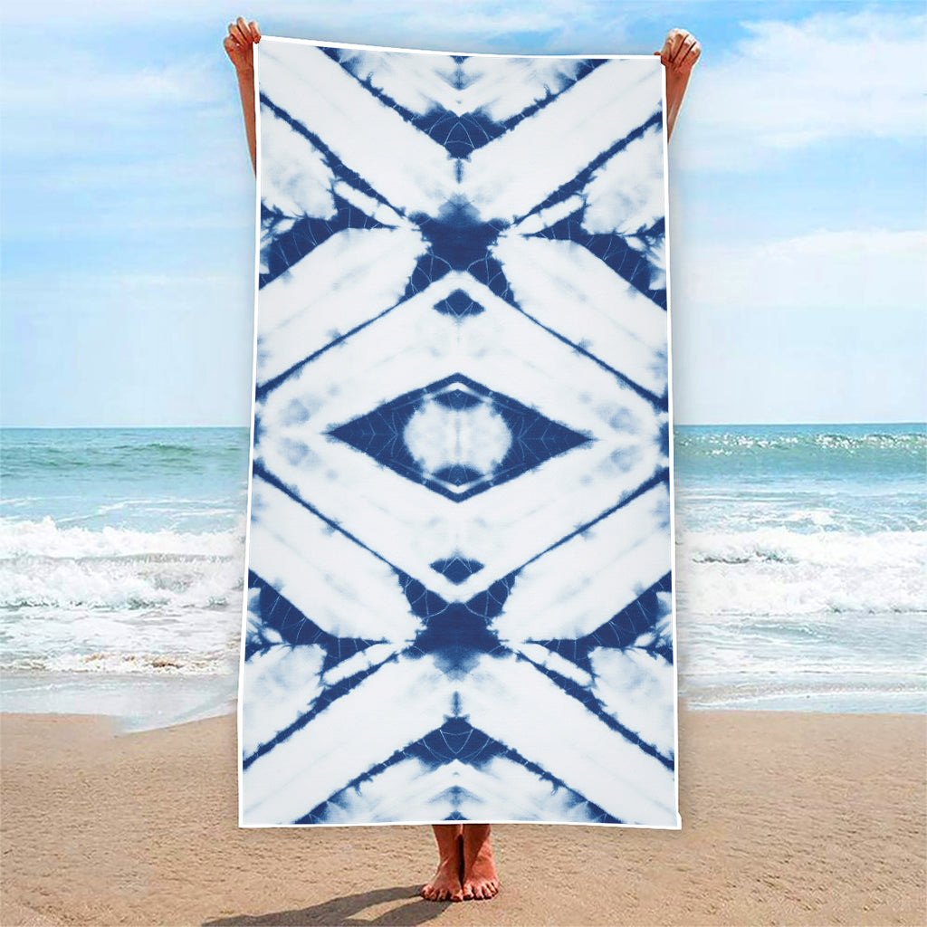 Tie Dye Shibori Pattern Print Beach Towel