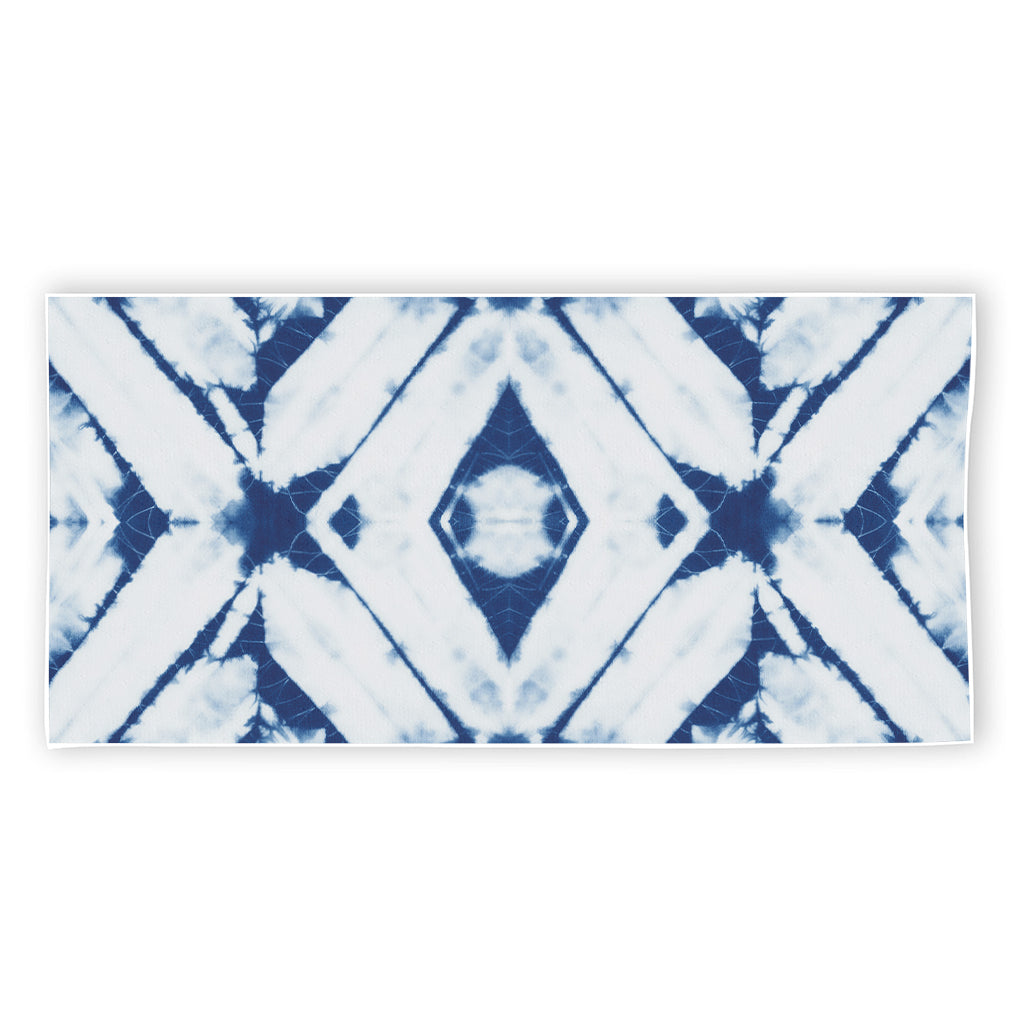 Tie Dye Shibori Pattern Print Beach Towel