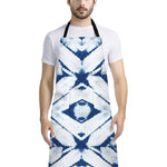Tie Dye Shibori Pattern Print Bib Apron With Pocket