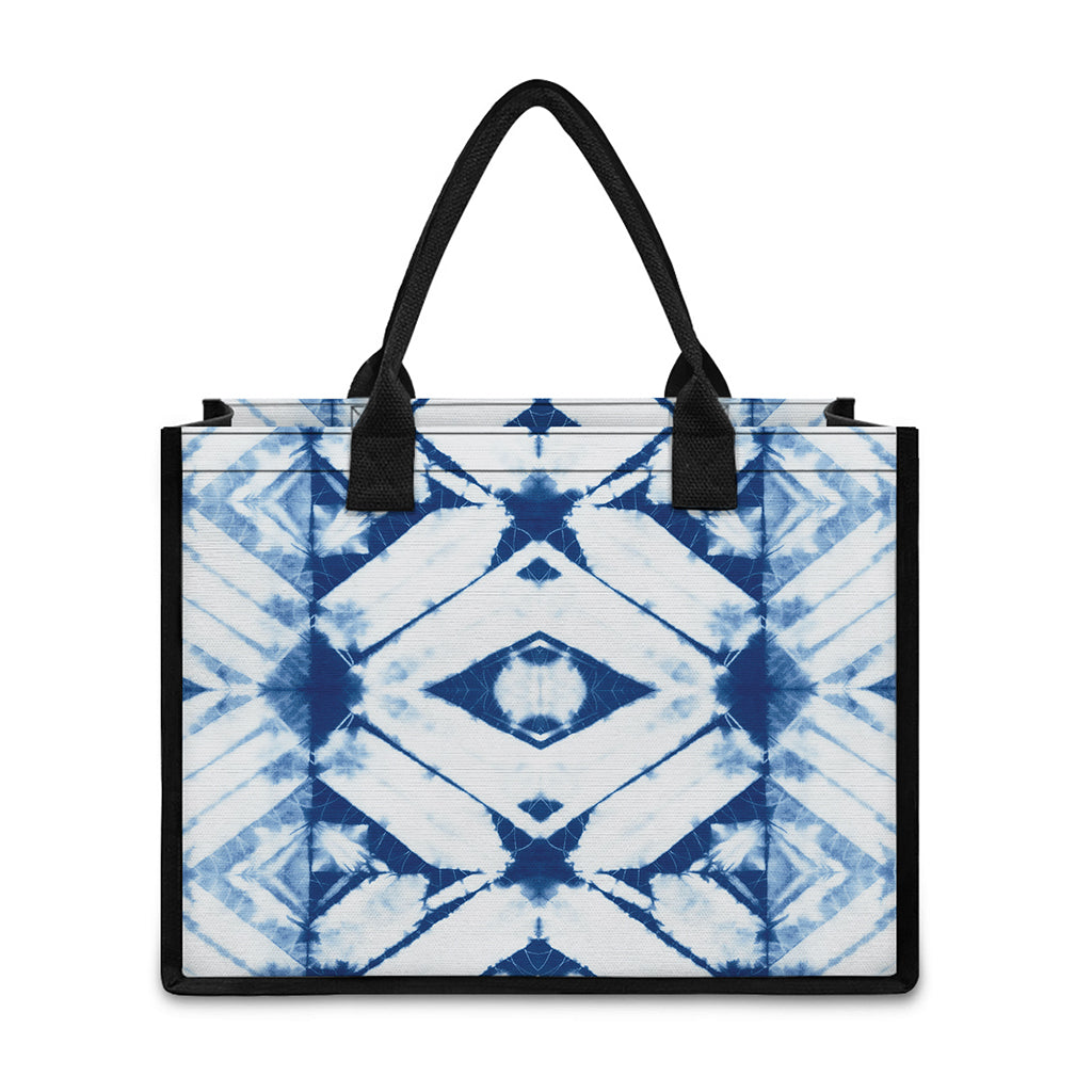 Tie Dye Shibori Pattern Print Canvas Tote Bag