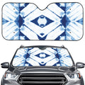 Tie Dye Shibori Pattern Print Car Windshield Sun Shade