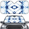 Tie Dye Shibori Pattern Print Car Windshield Sun Shade