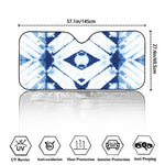 Tie Dye Shibori Pattern Print Car Windshield Sun Shade