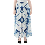 Tie Dye Shibori Pattern Print Chiffon Maxi Skirt