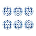Tie Dye Shibori Pattern Print Coaster Set