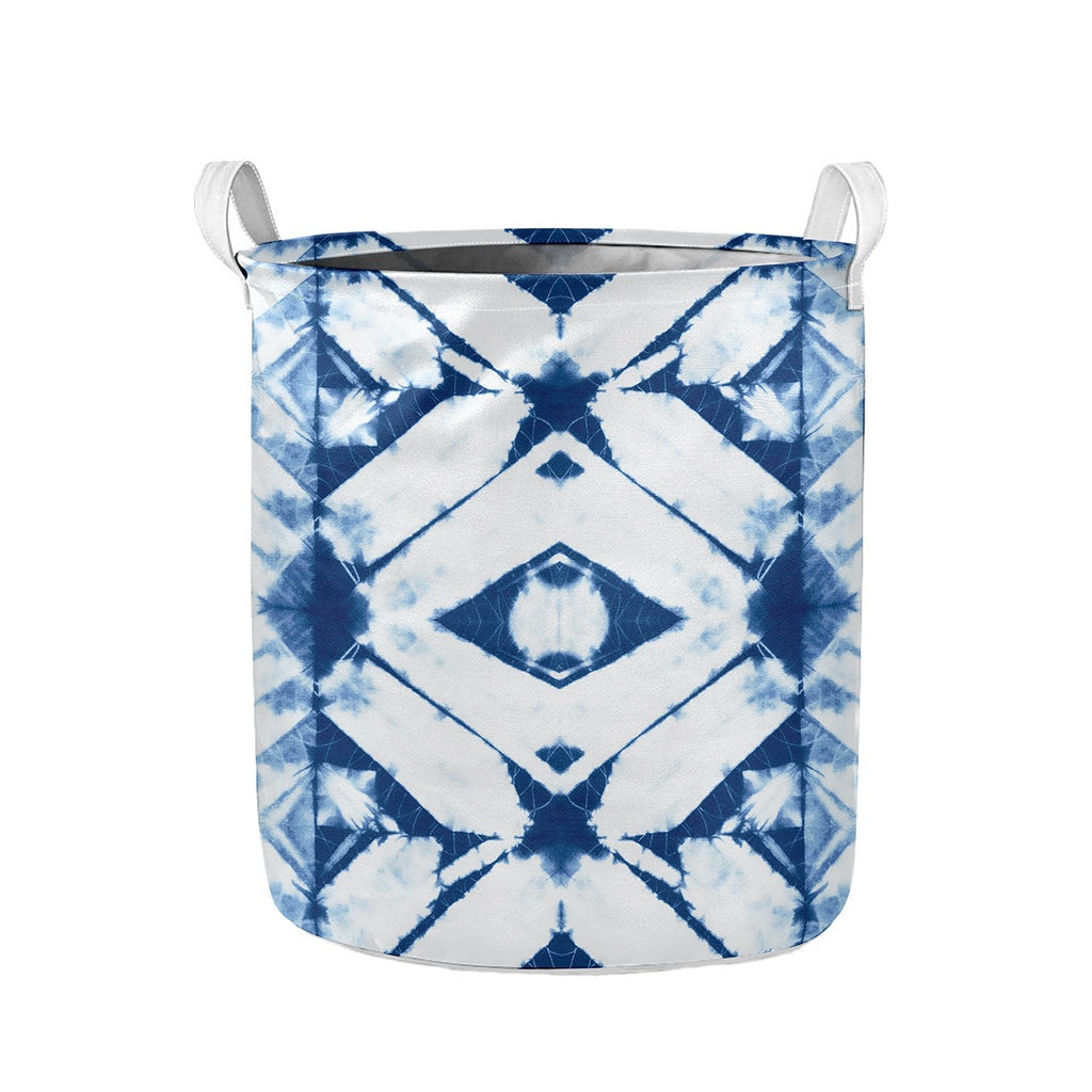 Tie Dye Shibori Pattern Print Collapsible Laundry Basket