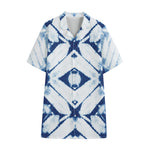 Tie Dye Shibori Pattern Print Cotton Hawaiian Shirt