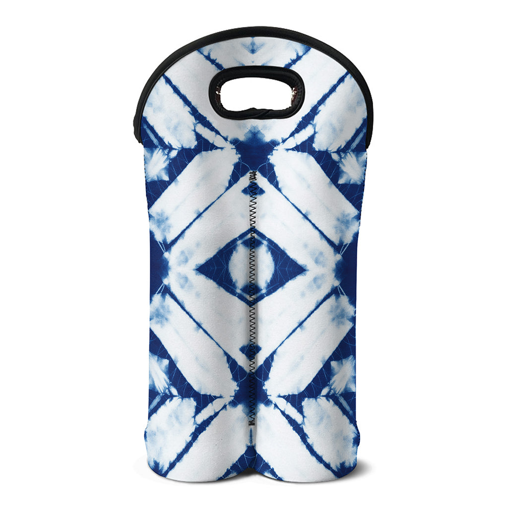 Tie Dye Shibori Pattern Print Double Neoprene Wine Tote