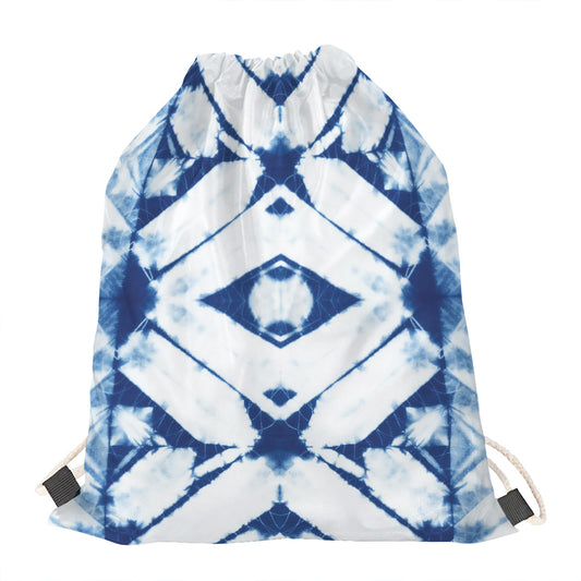 Tie Dye Shibori Pattern Print Drawstring Bag