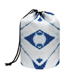 Tie Dye Shibori Pattern Print Drawstring Makeup Bag