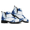 Tie Dye Shibori Pattern Print Flat Ankle Boots