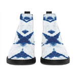 Tie Dye Shibori Pattern Print Flat Ankle Boots