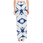 Tie Dye Shibori Pattern Print High Slit Maxi Skirt