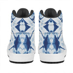 Tie Dye Shibori Pattern Print High Top Leather Sneakers