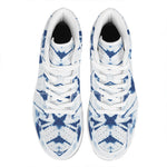Tie Dye Shibori Pattern Print High Top Leather Sneakers