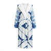 Tie Dye Shibori Pattern Print Hooded Bathrobe