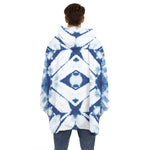 Tie Dye Shibori Pattern Print Hoodie Blanket