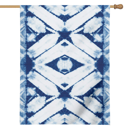 Tie Dye Shibori Pattern Print House Flag