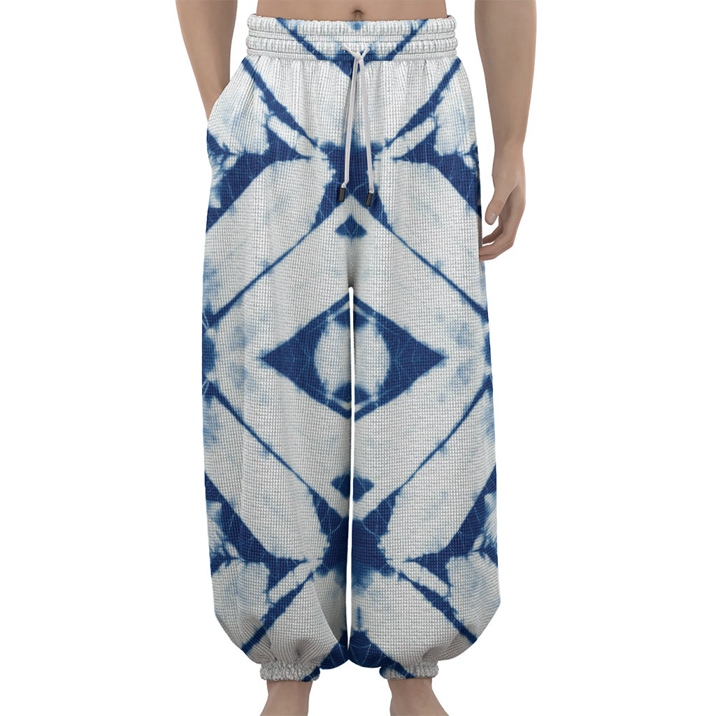 Tie Dye Shibori Pattern Print Lantern Pants