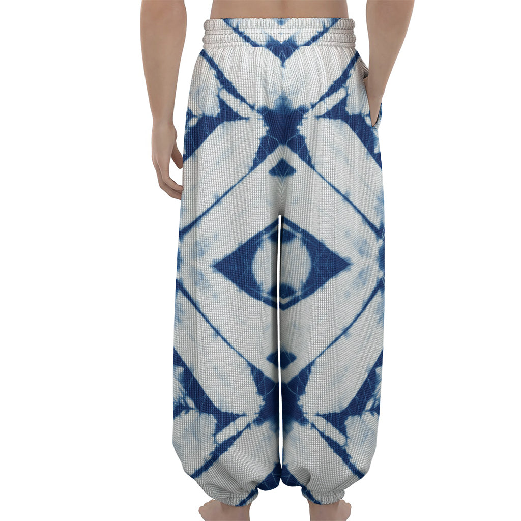 Tie Dye Shibori Pattern Print Lantern Pants