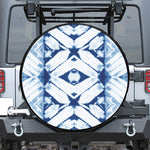 Tie Dye Shibori Pattern Print Leather Spare Tire Cover