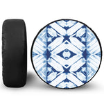 Tie Dye Shibori Pattern Print Leather Spare Tire Cover