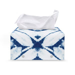 Tie Dye Shibori Pattern Print Leather Tissue Box Cover
