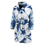 Tie Dye Shibori Pattern Print Men's Bathrobe