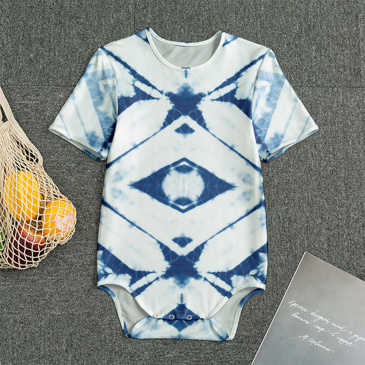 Tie Dye Shibori Pattern Print Men's Bodysuit
