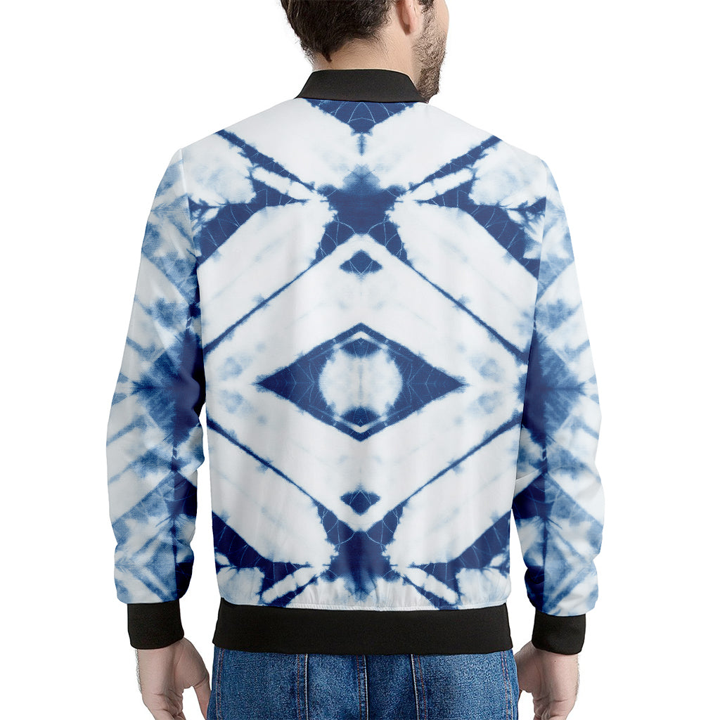 Tie Dye Shibori Pattern Print Men's Bomber Jacket