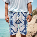Tie Dye Shibori Pattern Print Men's Cargo Shorts