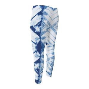 Tie Dye Shibori Pattern Print Men's Compression Pants