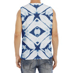 Tie Dye Shibori Pattern Print Men's Fitness Tank Top