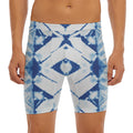 Tie Dye Shibori Pattern Print Men's Long Boxer Briefs