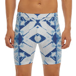 Tie Dye Shibori Pattern Print Men's Long Boxer Briefs