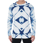 Tie Dye Shibori Pattern Print Men's Long Sleeve T-Shirt