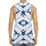 Tie Dye Shibori Pattern Print Men's Muscle Tank Top