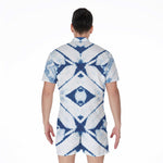 Tie Dye Shibori Pattern Print Men's Rompers