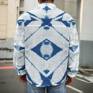 Tie Dye Shibori Pattern Print Men's Shirt Jacket