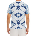 Tie Dye Shibori Pattern Print Men's Short Sleeve Rash Guard