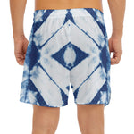 Tie Dye Shibori Pattern Print Men's Split Running Shorts
