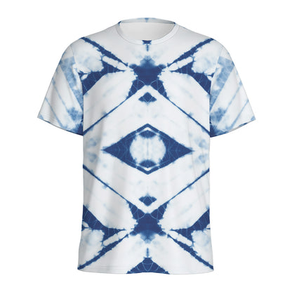 Tie Dye Shibori Pattern Print Men's Sports T-Shirt