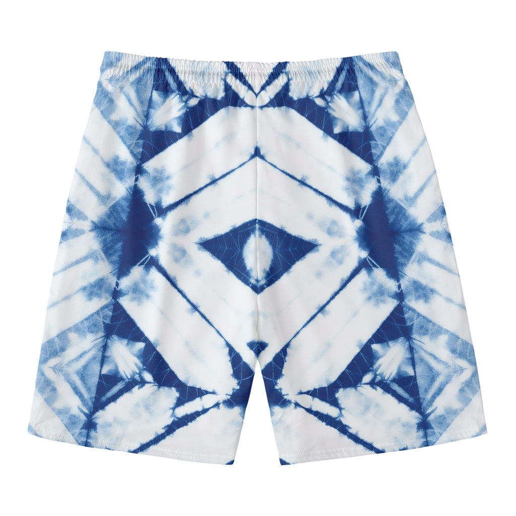 Tie Dye Shibori Pattern Print Men's Swim Trunks